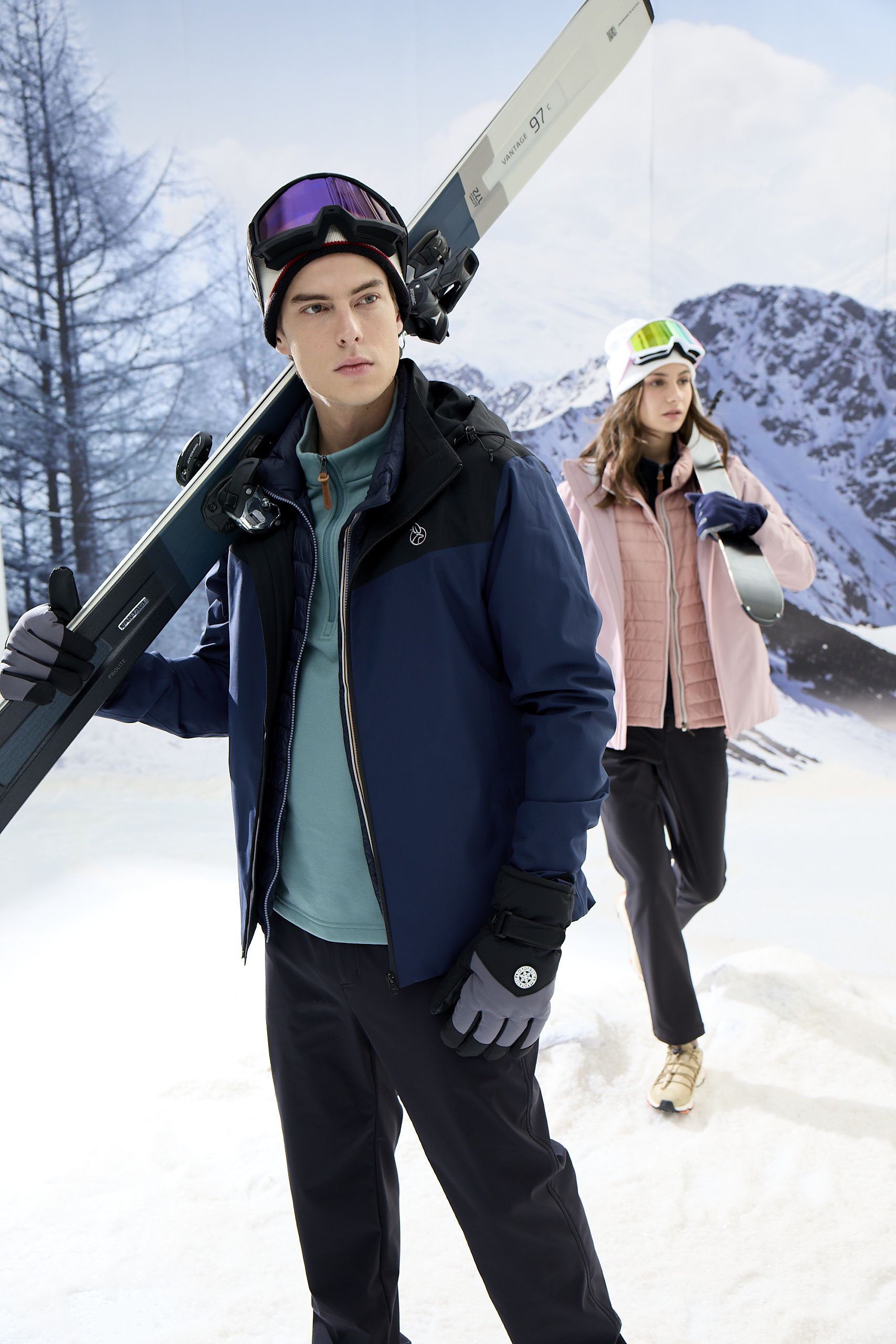 男防水3in1+羽絨兩件式外套