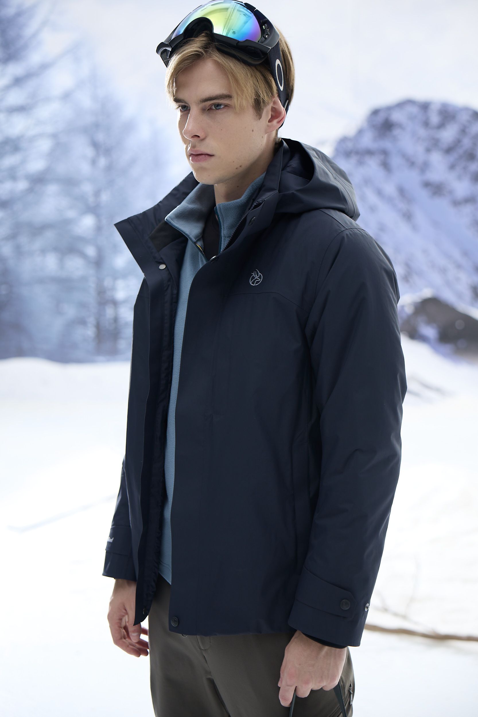 男Polartec中空輕量極暖防水外套