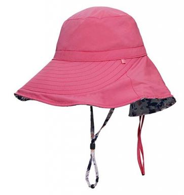 女抗UV印花雙面優雅遮陽帽