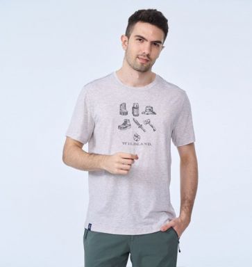 男復古山道具機能銀纖T恤